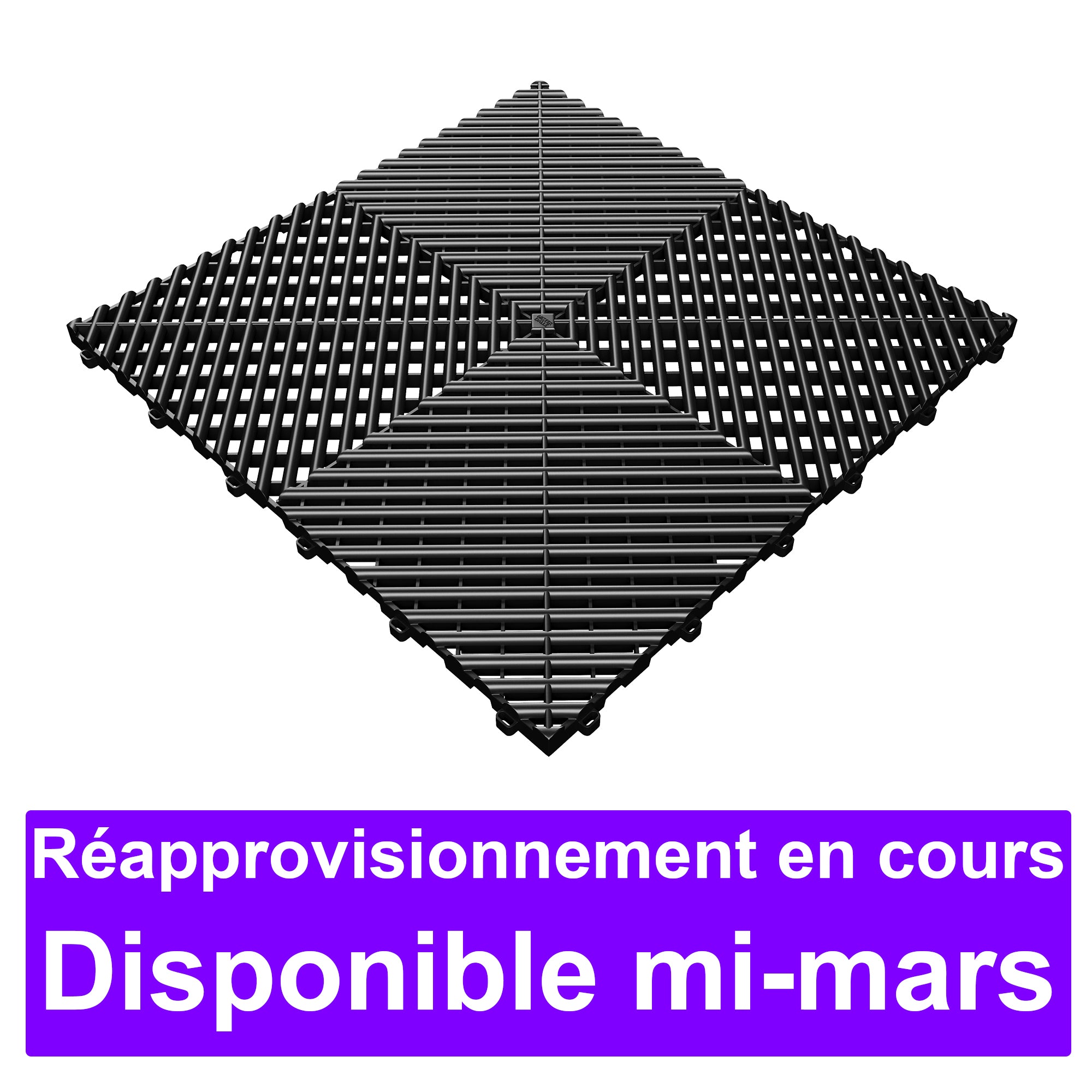 Dalle de sol NOIR effet damier