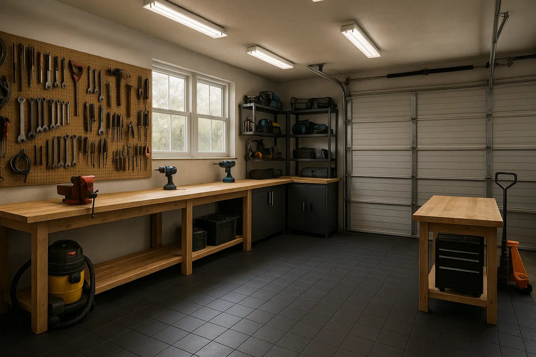 Aménager-un-garage-en-atelier-avec-des-dalles-adaptées MISTER DALLE