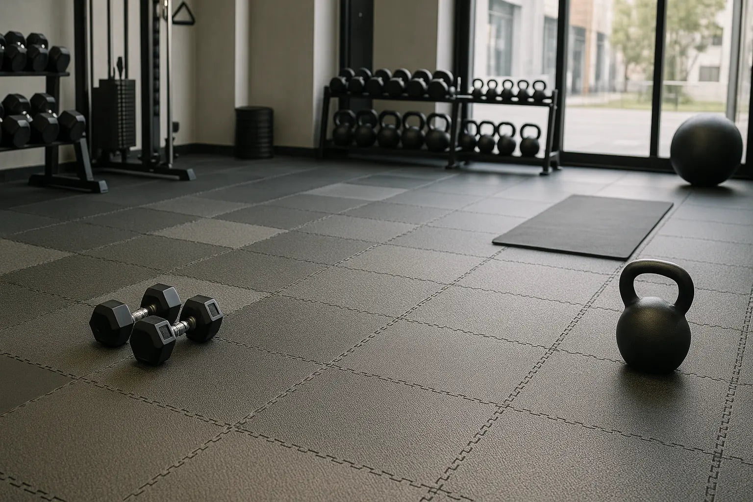 Comment-utiliser-des-dalles-en-polypropylène-dans-une-salle-de-sport MISTER DALLE