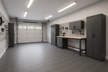 Transformer son garage en espace de travail avec des dalles adaptées