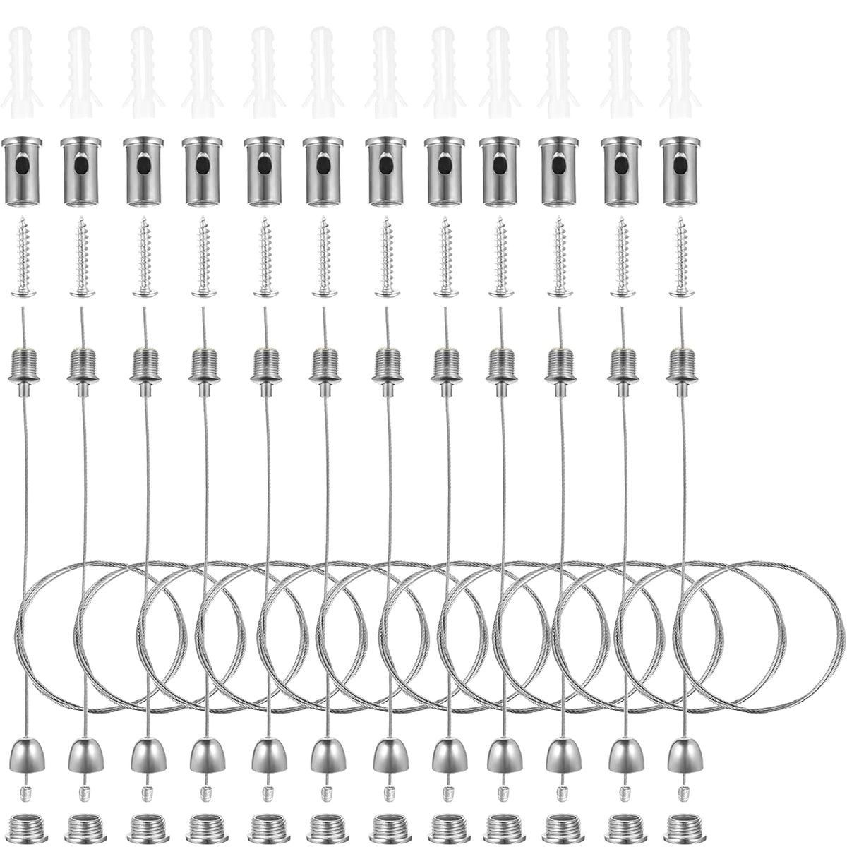 Kit de 12 filins de suspension réglables pour luminaire LED – Mister Dalle