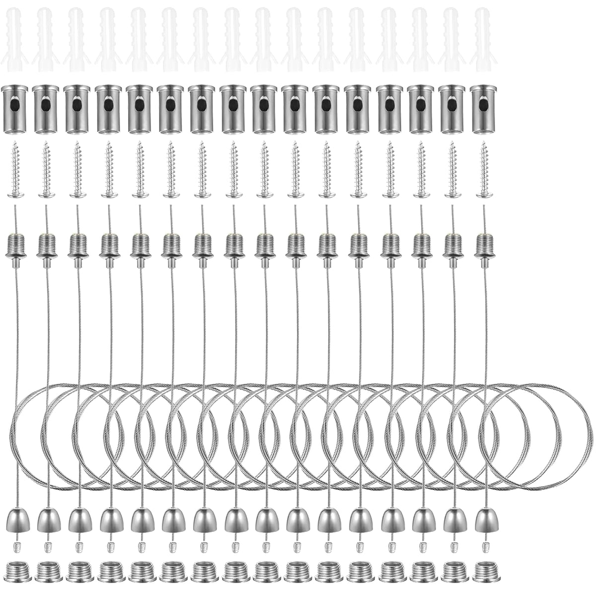 Kit de 16 filins de suspension réglables pour luminaire LED – Mister Dalle