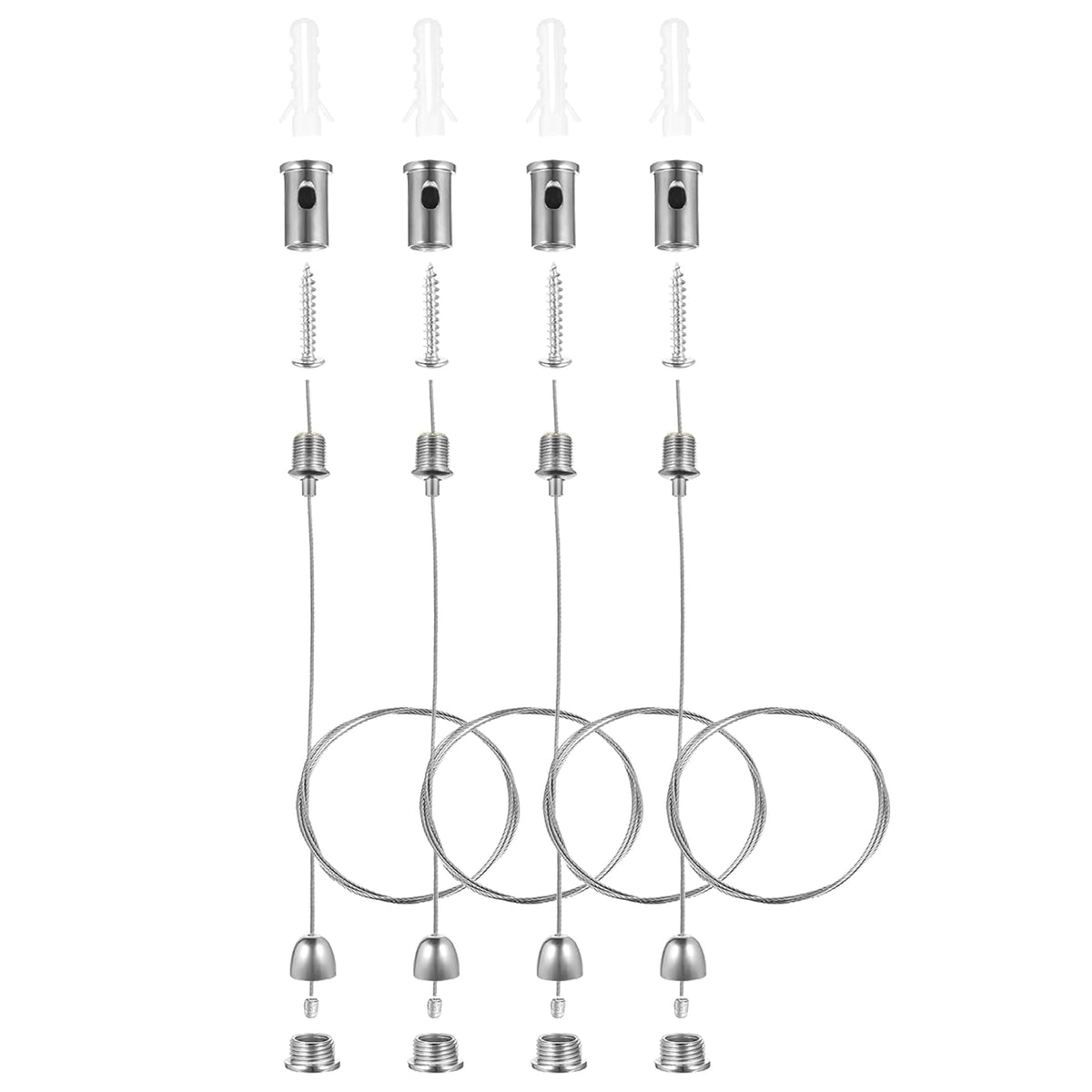 Kit de 4 filins de suspension réglables pour luminaire LED – Mister Dalle