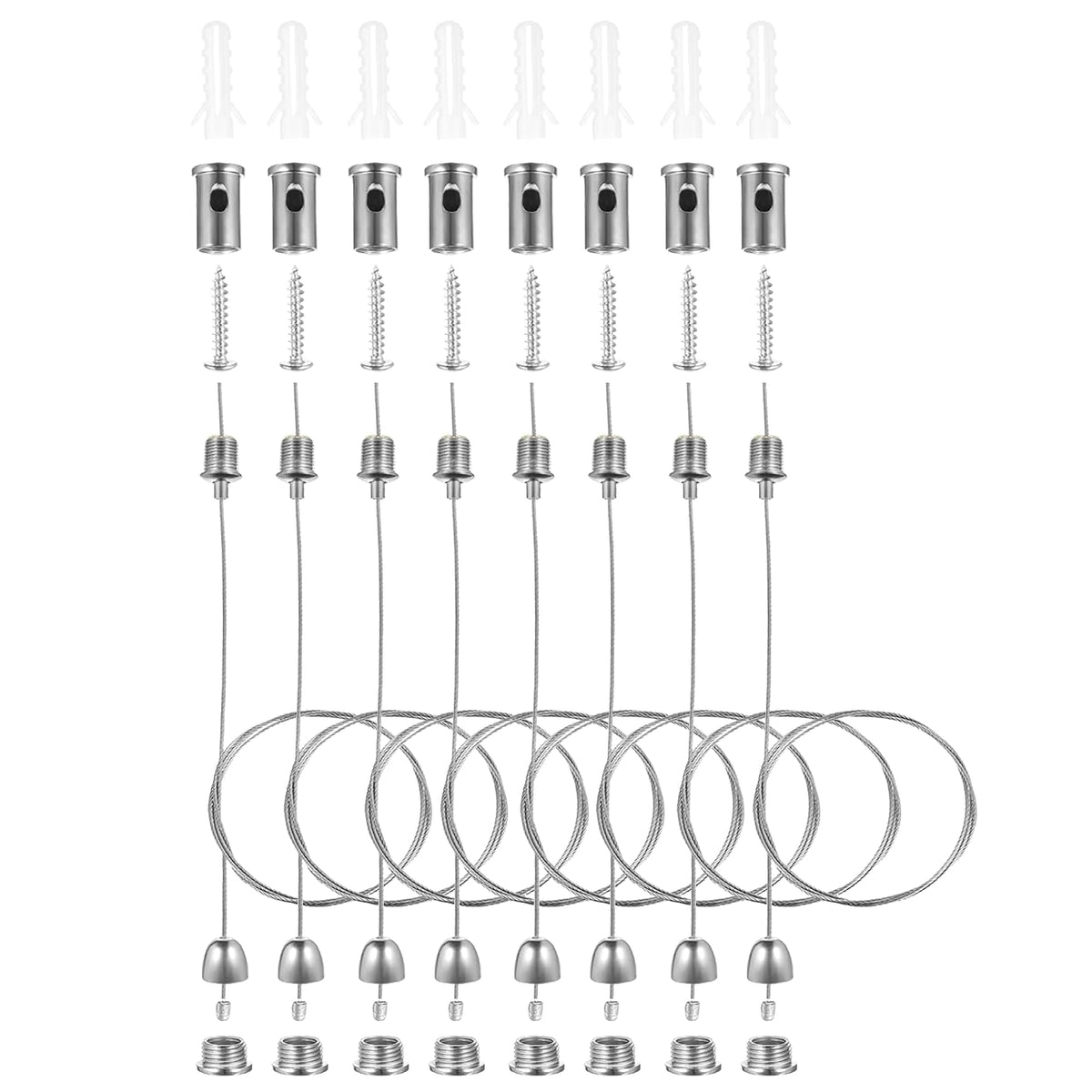 Kit de 8 filins de suspension réglables pour luminaire LED – Mister Dalle