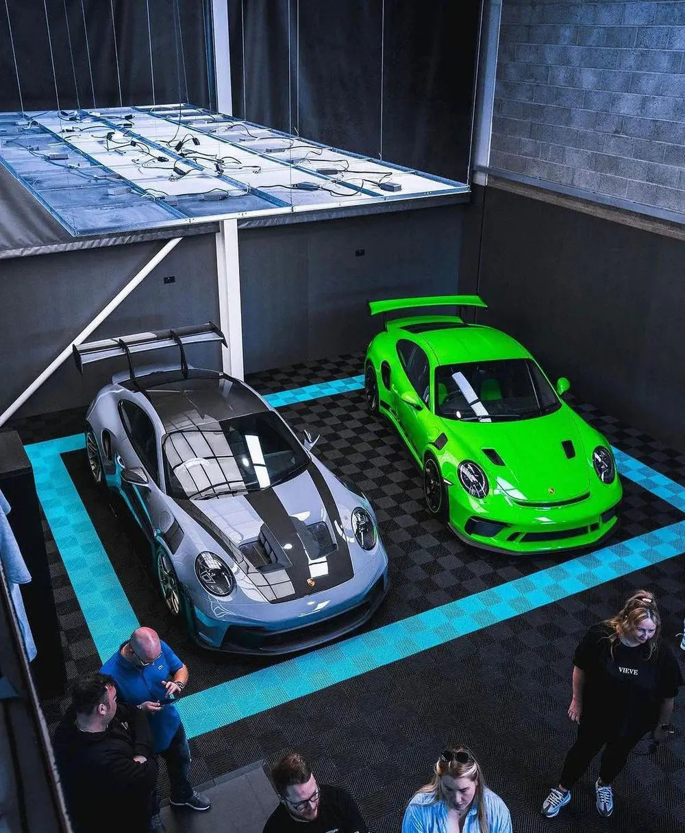 DALLE DE SOL EFFET DAMIER BLEU CLAIR MISTER DALLE