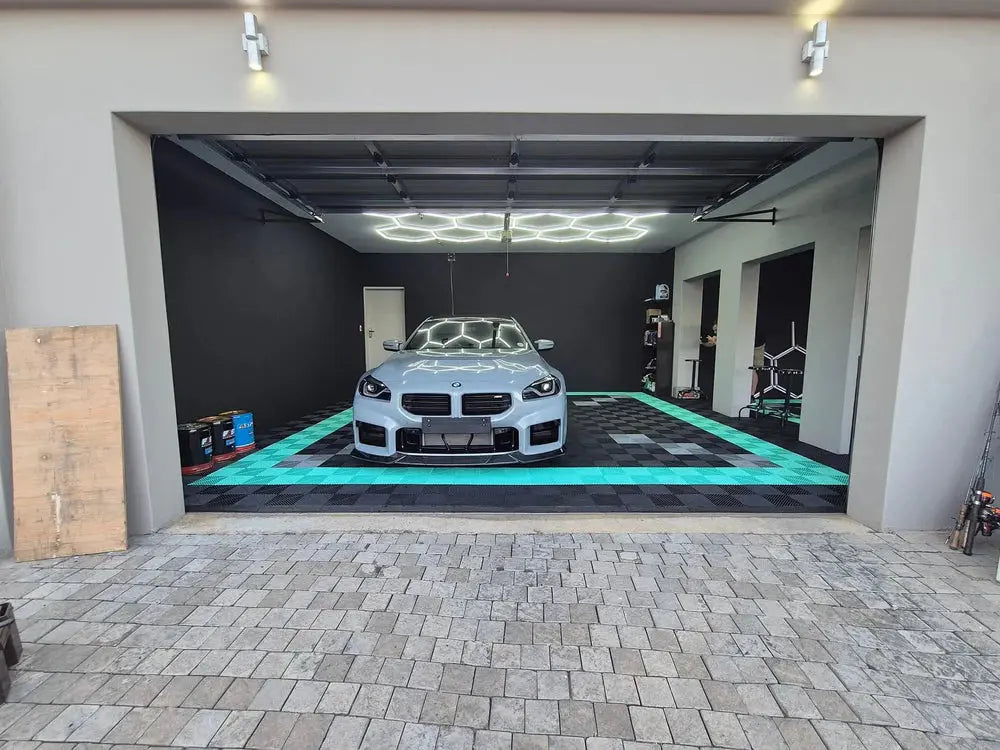 DALLE DE SOL EFFET DAMIER BLEU CLAIR MISTER DALLE