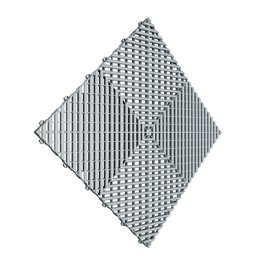 LIGHT GRAY CHECKERBOARD EFFECT FLOOR TILE