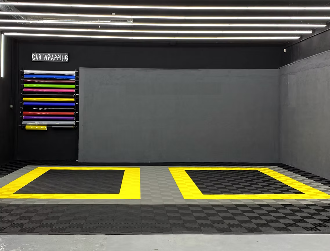 DALLE DE SOL EFFET DAMIER JAUNE MISTER DALLE