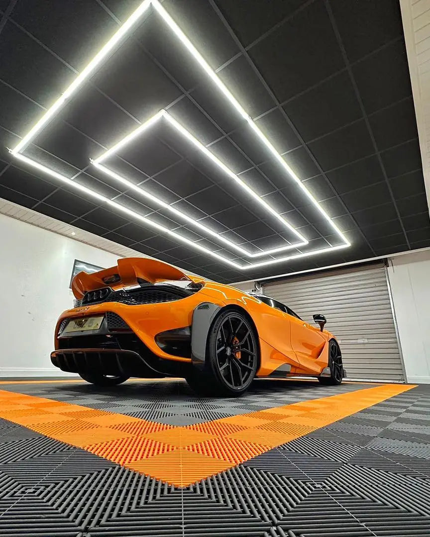 DALLE DE SOL EFFET DAMIER ORANGE MISTER DALLE