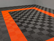DALLE DE SOL EFFET DAMIER ORANGE MISTER DALLE
