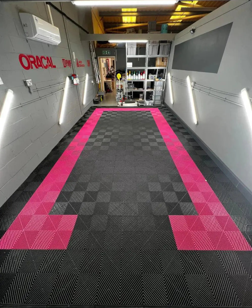 DALLE DE SOL EFFET DAMIER ROSE MISTER DALLE