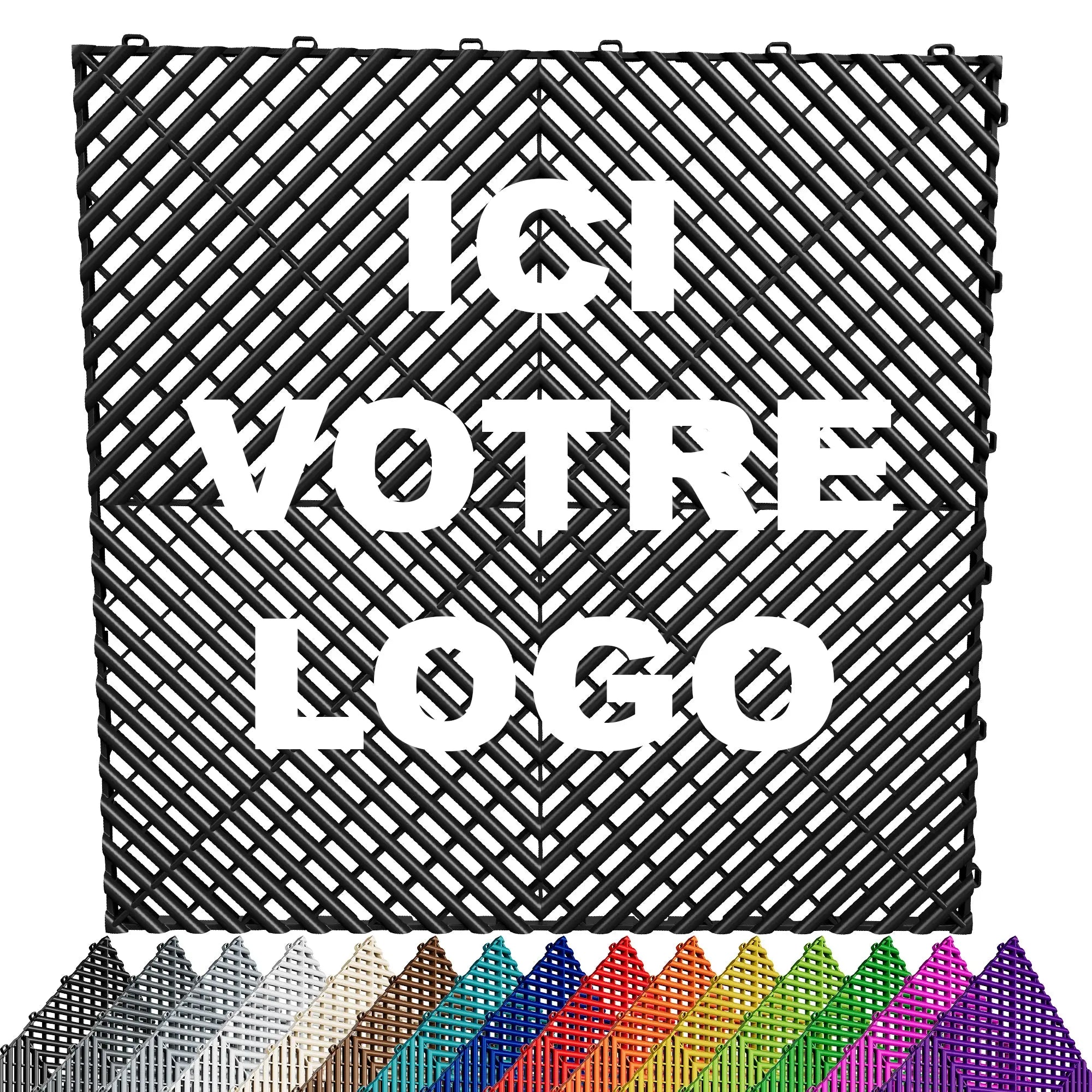 DALLE DE SOL PERSONNALISABLE EFFET DAMIER MARQUE LOGO | 15 COULEURS MISTER DALLE